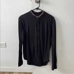 Men's Black Button-Up Shirt